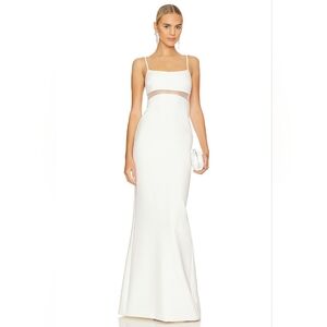 NWT $378 LIKELY Stefania Gown in White 8